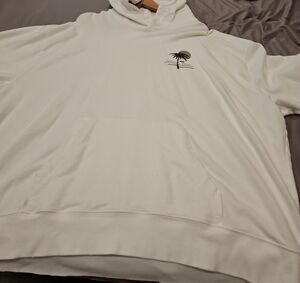 American Eagle Outfitters White Hoodie with Palm Tree Design